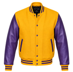 Gold and Purple Letterman Jacket