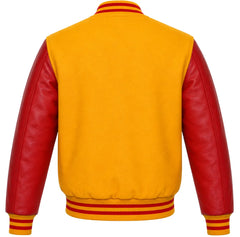 Gold and Red Varsity Jacket