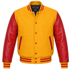 Gold and Red Varsity Jacket