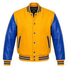 Gold and Royal Blue Varsity Jacket