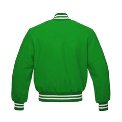 Green Wool Varsity Jacket Back Side