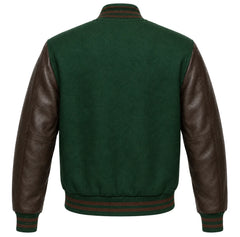 Green and Brown Varsity Jacket