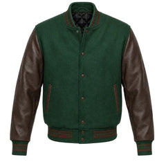 Green and Brown Varsity Jacket