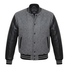 Grey and Black Varsity Jacket