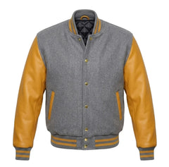 Grey and Gold Varsity Jacket