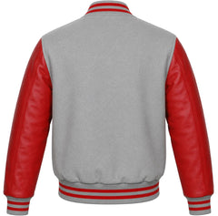 Grey and Red Varsity Jacket