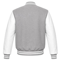 Grey and White Varsity Jacket