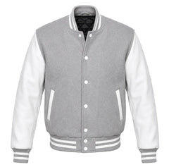 Grey and White Varsity Jacket