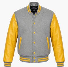 Grey and Yellow Varsity Jacket