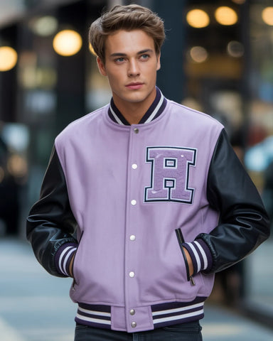 Heritage Varsity Jacket with Letter H on the Left Chest
