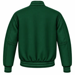 Hunter Green Wool Letterman Jacket
