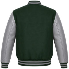 Hunter Green and Grey Varsity Jacket