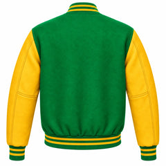 Kelly Green and Gold Wool Varsity Jacket