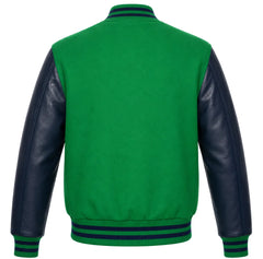 Kelly Green and Navy Blue Letterman Jacket