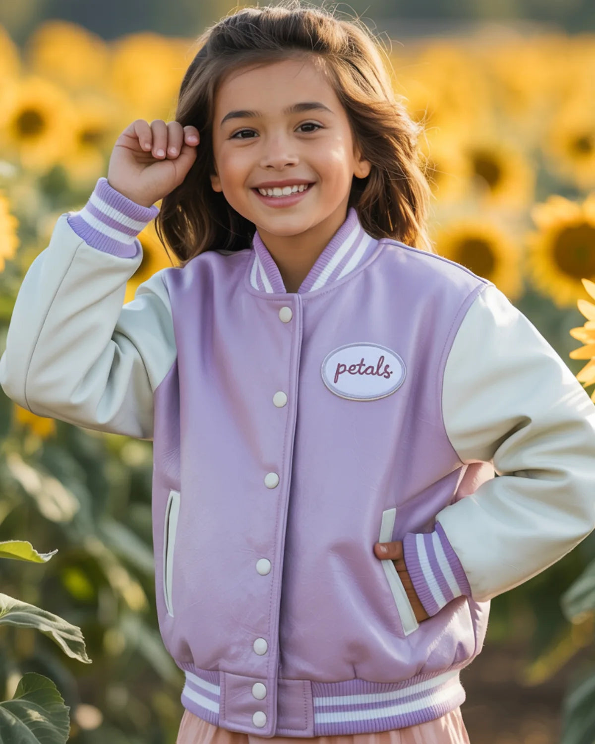 Lilac Petal Varsity Jacket