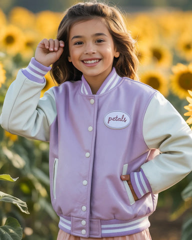 Lilac Petal Varsity Jacket