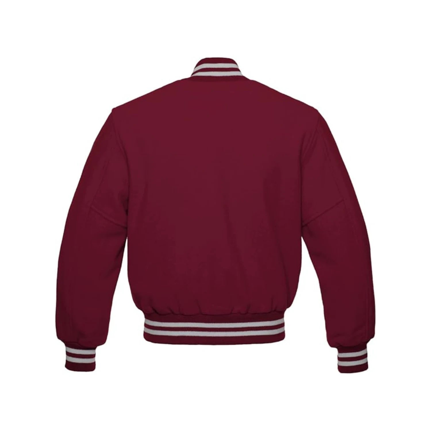 Maroon All Wool Varsity Jacket Back Side