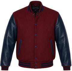 Maroon and Navy Blue Varsity Jacket