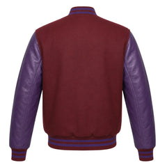 Maroon and Purple Varsity Jacket