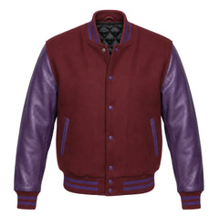 Maroon and Purple Varsity Jacket
