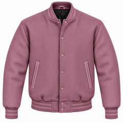 Mauve Wool Varsity Jacket
