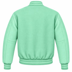 Mint Green Wool Varsity Jacket
