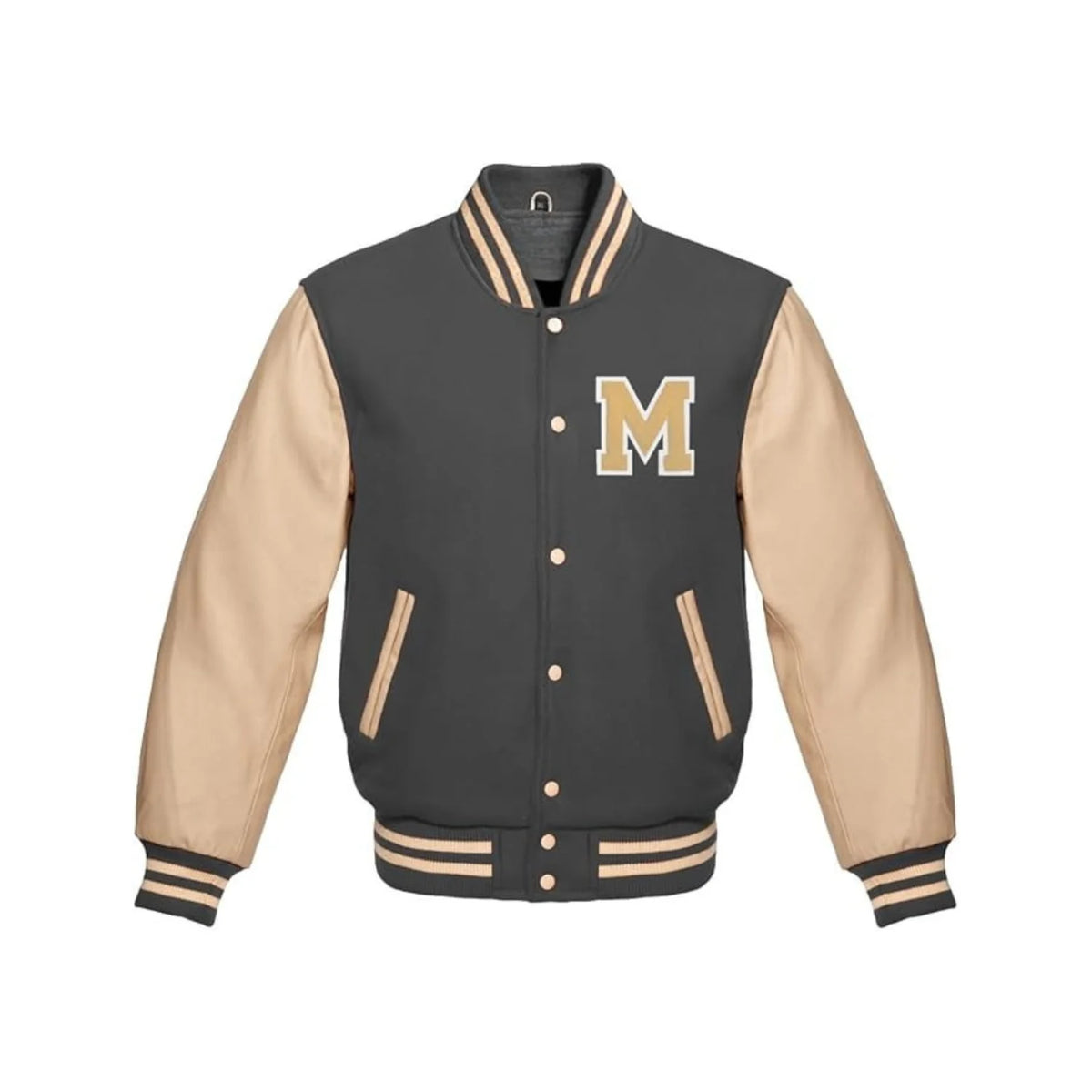 Mocha M Letterman Jacket