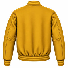 Mustard Yellow Wool Varsity Jacket
