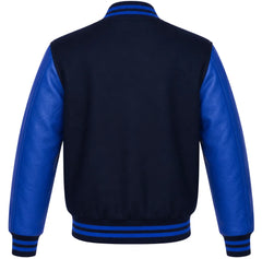 Navy Blue and Royal Blue Letterman Jacket