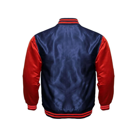 Navy and Red Satin Jacket