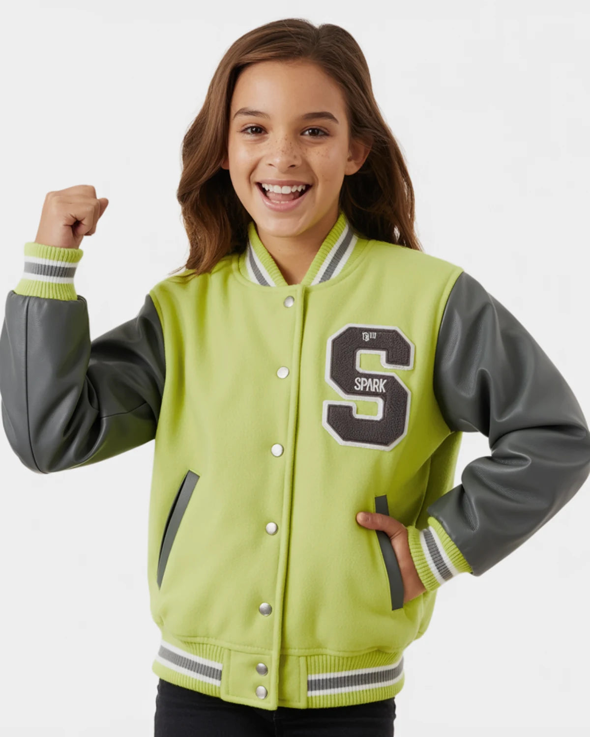 Neon Spark Varsity Jacket
