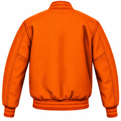 Orange Wool Varsity Jacket