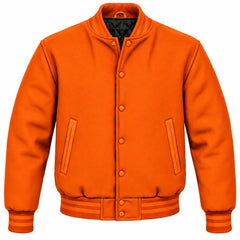 Orange Wool Varsity Jacket