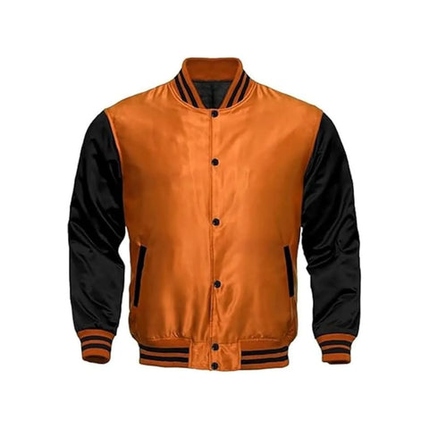 Orange and Black Satin Jacket