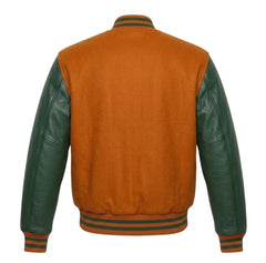 Orange and Green Letterman Jacket