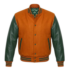 Orange and Green Letterman Jacket