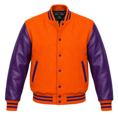 Orange and Purple Varsity Jacket