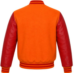 Orange and Red Letterman Jacket