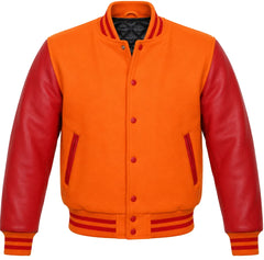 Orange and Red Letterman Jacket