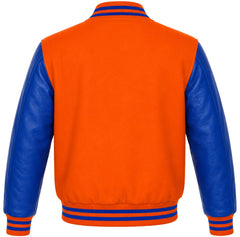 Orange and Royal Blue Varsity Jacket