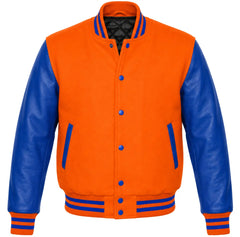 Orange and Royal Blue Varsity Jacket