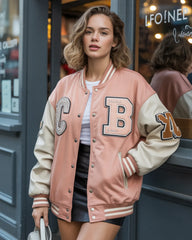 Peach District Women’s Varsity Jacket