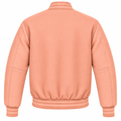 Peach Wool Letterman Jacket