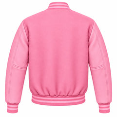 Pink Wool Varsity Jacket