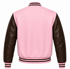 Pink and Brown Varsity Jacket