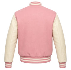 Pink and Cream Varsity Jacket