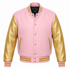 Pink and Gold Varsity Jacket