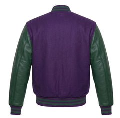 Purple and Green Varsity Jacket