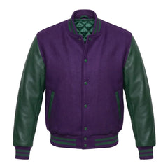 Purple and Green Varsity Jacket