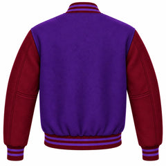 Purple and Maroon Wool Varsity Jacket